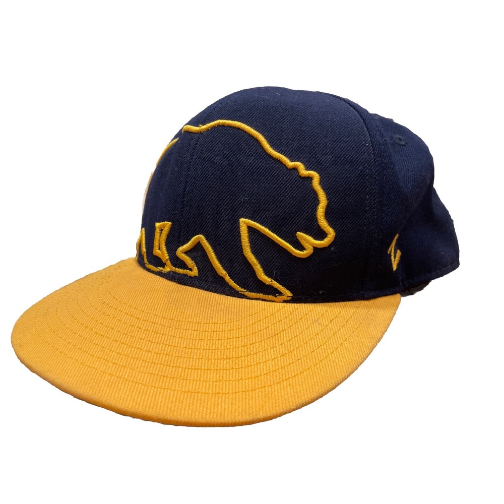 Zephyr 32/5 California Golden Bear Embroider Fitted Hat Vtg Y2K NCAA 7 1/8 Wool